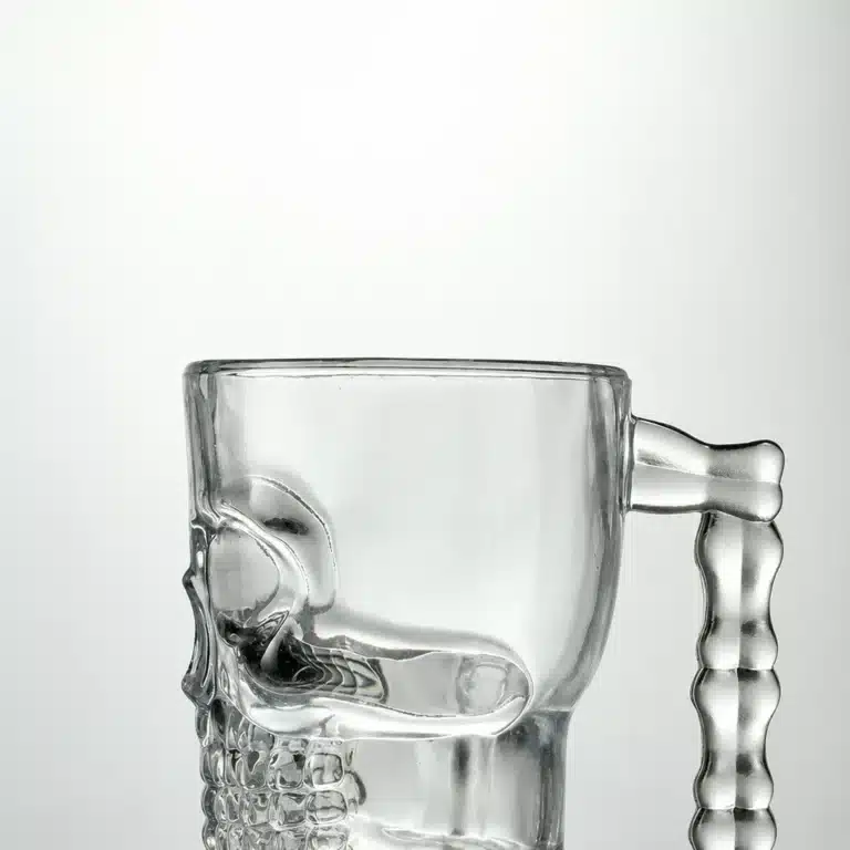 Chope à bière tête de mort