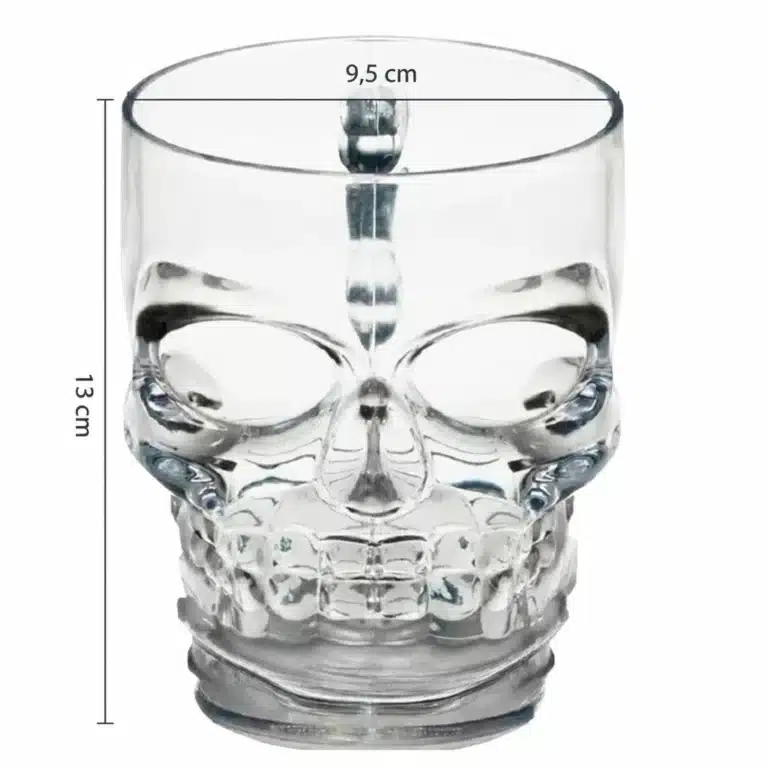 Chope à bière tête de mort