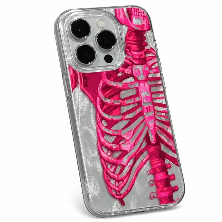 Coque iPhone cage thoracique holographique
