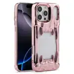 Coque Iphone dent de tigre - Rose métallisé iPhone 11