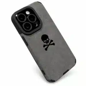 Coque iPhone mate tête de mort - Gris iPhone 13 Pro Max