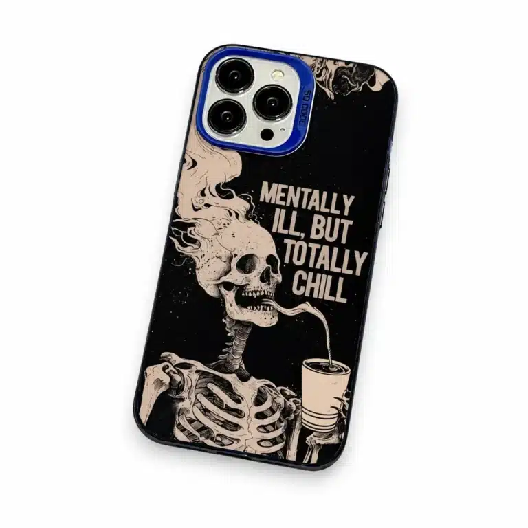 Coque iPhone squelette citation humour