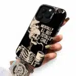 Coque iPhone squelette citation humour
