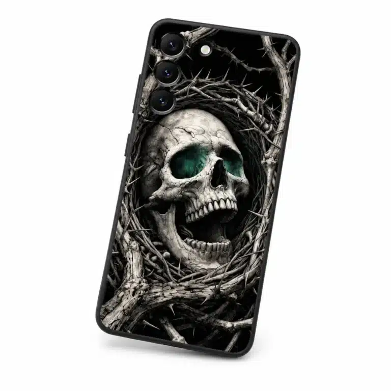 Coque Samsung Galaxy crâne réaliste - Crâne et épines Galaxy A72