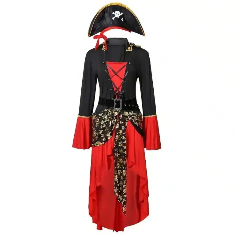 Costum capitaine pirate femme - Rouge