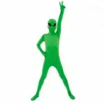 Costume combinaison alien vert