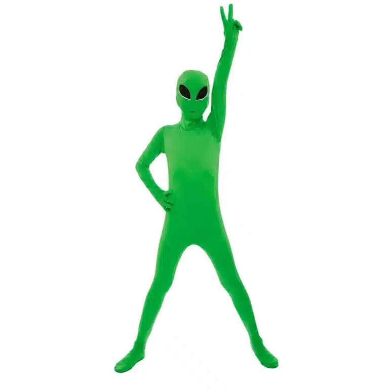 Costume combinaison alien vert