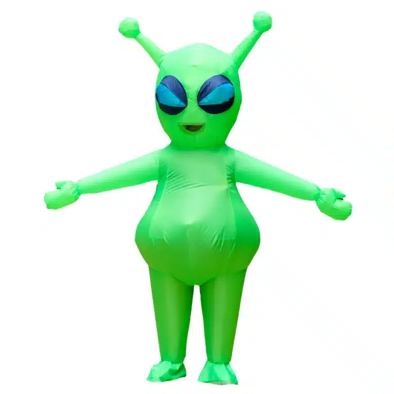 Costume gonflable alien vert
