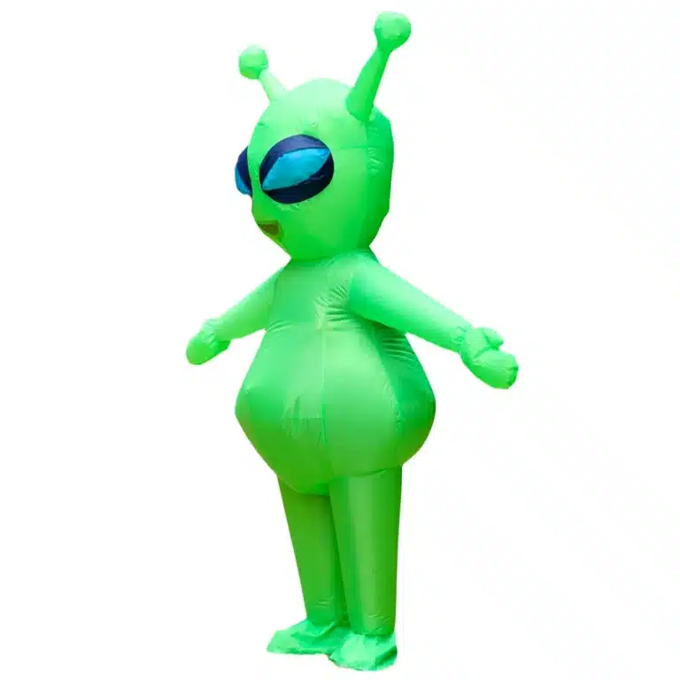 Costume gonflable alien vert