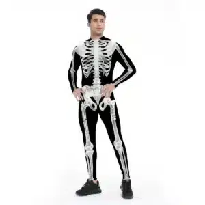 Costume imprimé squelette body - Homme