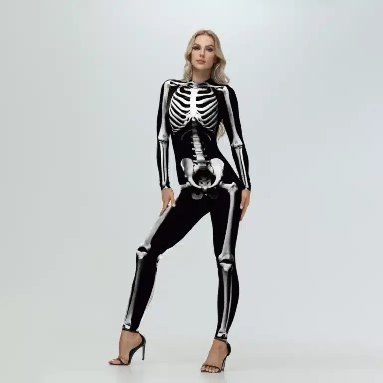 Costume imprimé squelette body