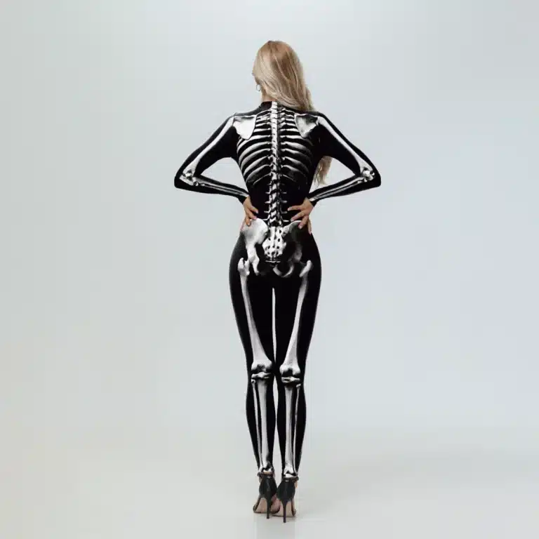 Costume imprimé squelette body