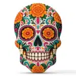 Coussin tête de mort calavera