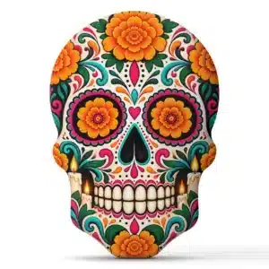Coussin tête de mort calavera