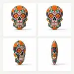 Coussin tête de mort calavera