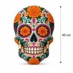 Coussin tête de mort calavera
