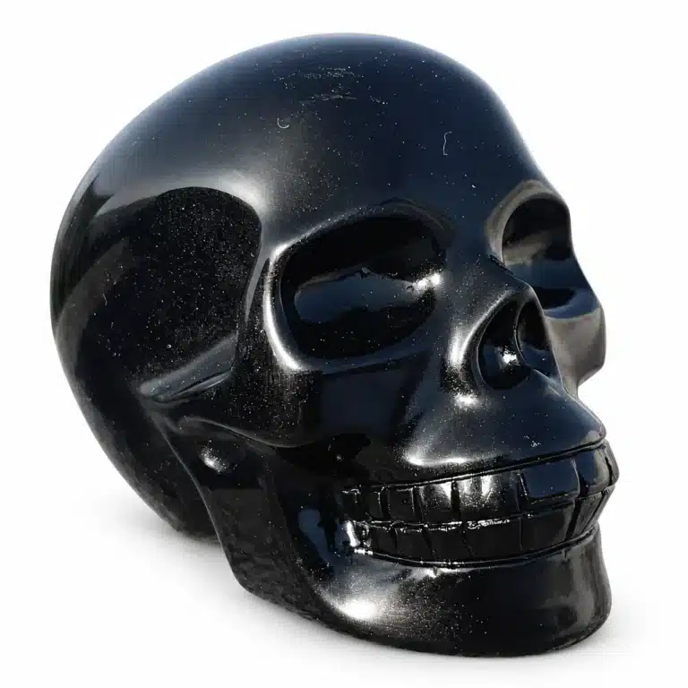 Crâne obsidienne noire