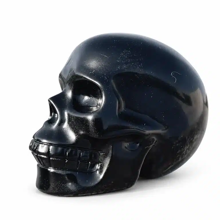 Crâne obsidienne noire