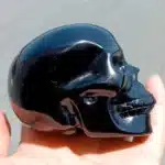 Crâne obsidienne noire