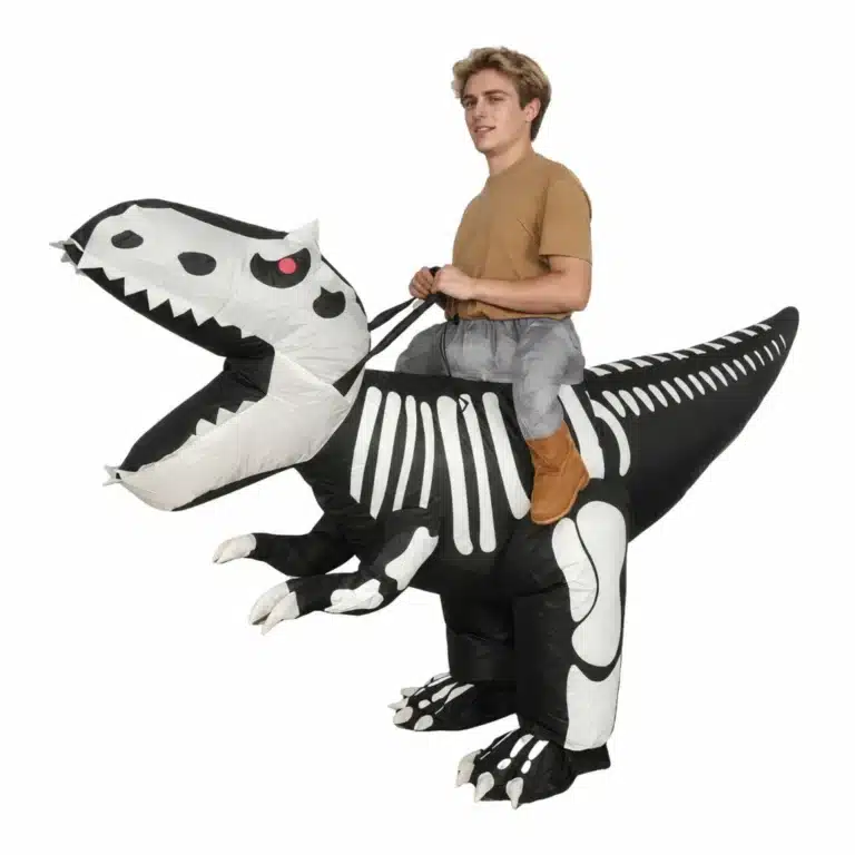 Déguisement dinosaure gonflable squelette