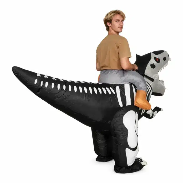Déguisement dinosaure gonflable squelette