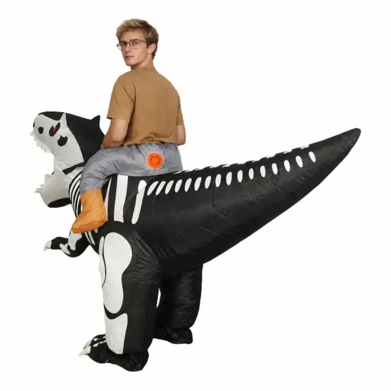 Déguisement dinosaure gonflable squelette