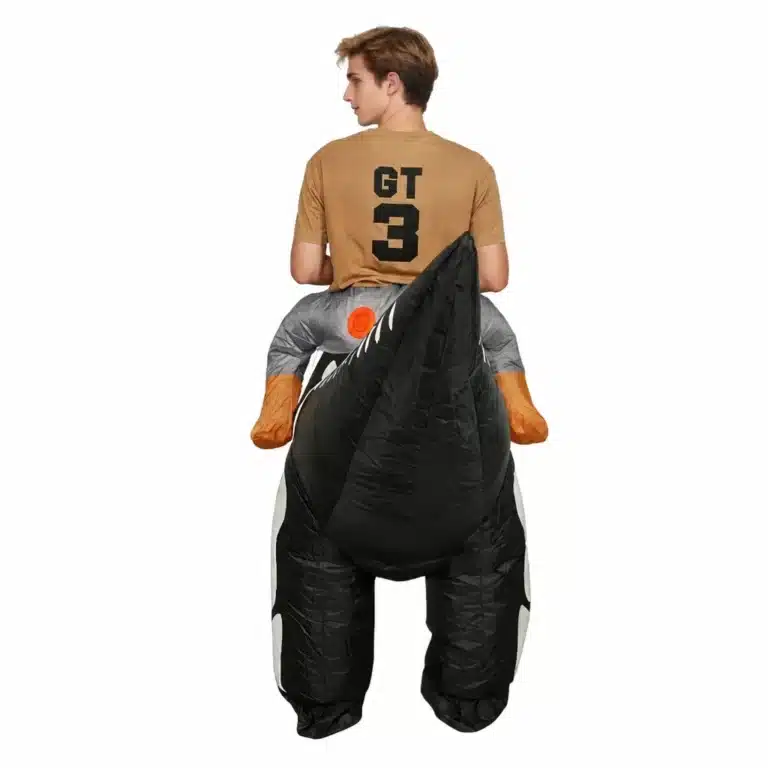 Déguisement dinosaure gonflable squelette