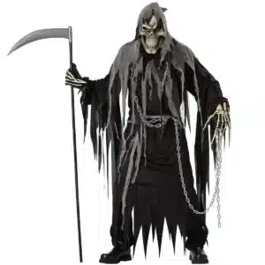 Déguisement faucheuse homme chaînes - noir