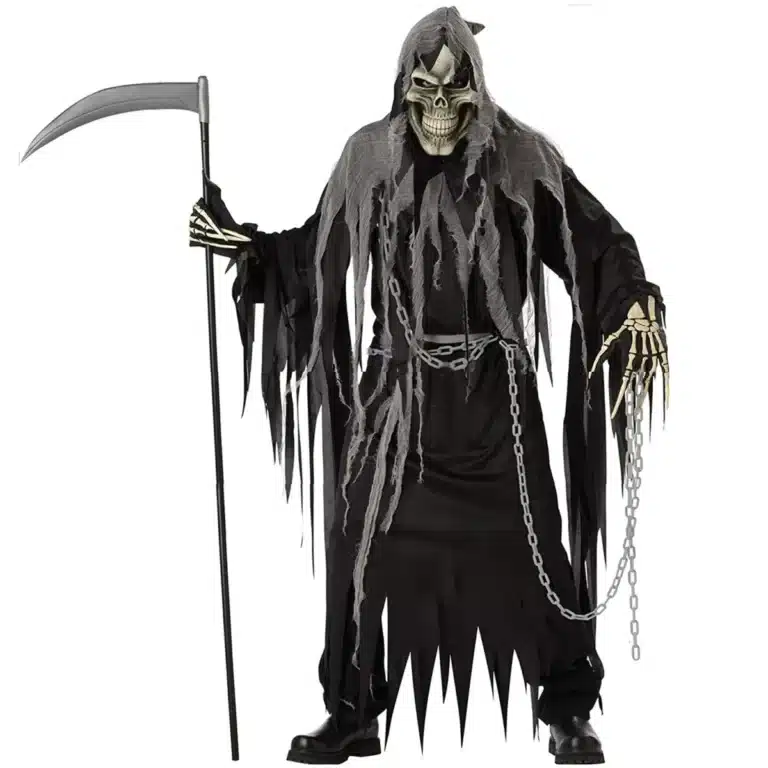 Déguisement faucheuse homme chaînes - noir
