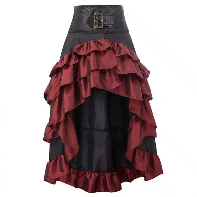 Déguisement pirate femme corset - Jupe bordeaux seule