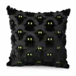 Housse de coussin Halloween - Fantômes noirs
