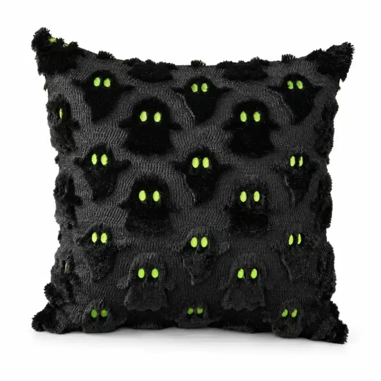 Housse de coussin Halloween - Fantômes noirs
