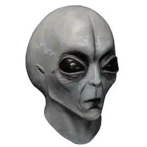 Masque alien blanc latex halloween - Gris anthracite