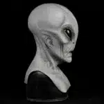 Masque alien blanc latex halloween