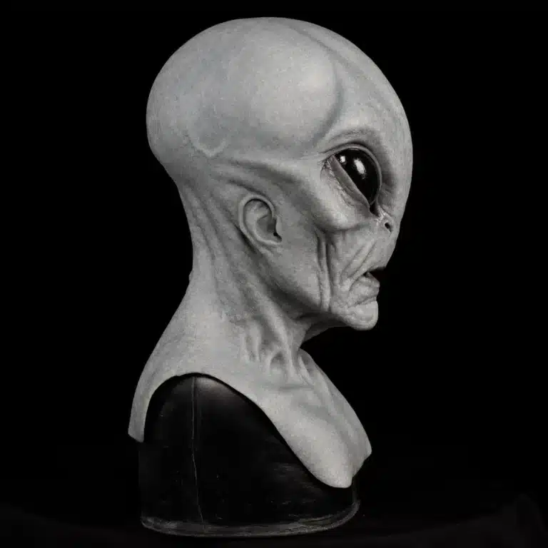 Masque alien blanc latex halloween