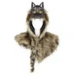 Masque crâne de loup viking - Marron Pirate