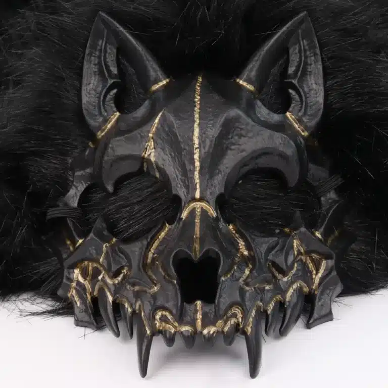 Masque crâne de loup viking