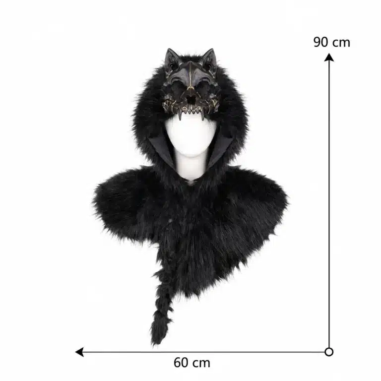 Masque crâne de loup viking