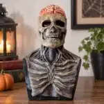 Masque squelette cerveau ouvert