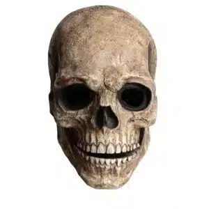 Masque tête de mort mâchoire mobile - Gris