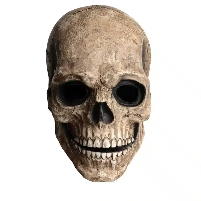 Masque tête de mort mâchoire mobile - Gris