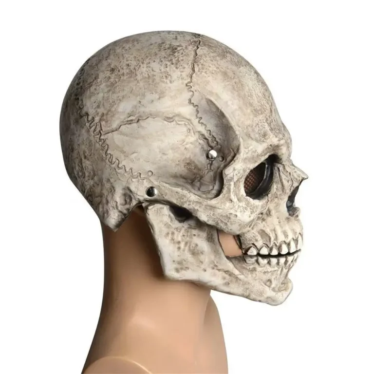 Masque tête de mort mâchoire mobile