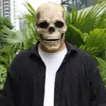 Masque tête de mort mâchoire mobile