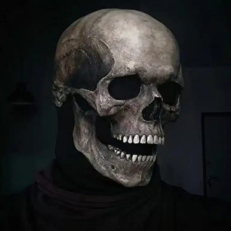 Masque tête de mort mâchoire mobile