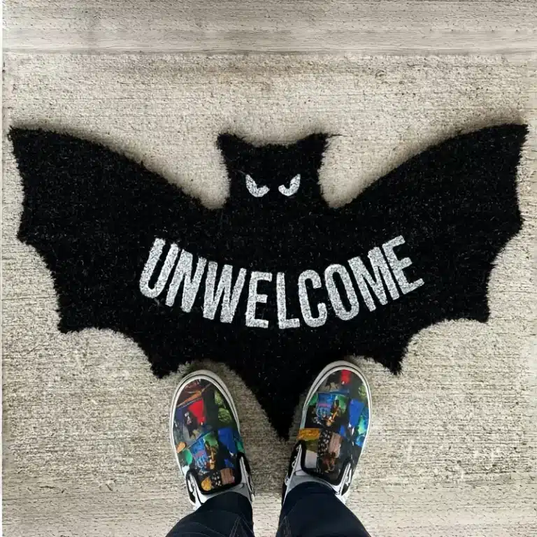 Paillasson chauve-souris gothique