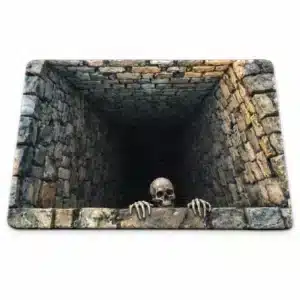Paillasson trompe-l’œil squelette - 30 × 50 cm