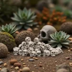 Petites têtes de mort décoratives