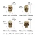 Petites têtes de mort décoratives