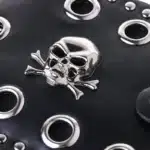 Portefeuille punk tête de mort clouté
