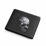 Portefeuille tête de mort vintage noir